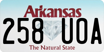 AR license plate 258UOA