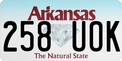 AR license plate 258UOK