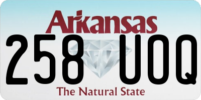 AR license plate 258UOQ