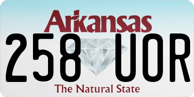 AR license plate 258UOR