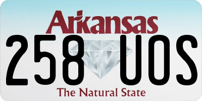 AR license plate 258UOS