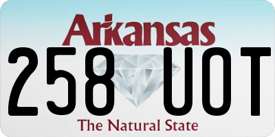 AR license plate 258UOT