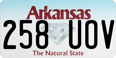 AR license plate 258UOV