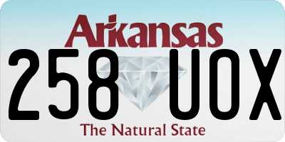AR license plate 258UOX