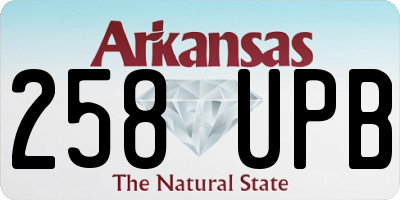 AR license plate 258UPB