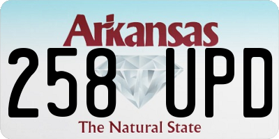 AR license plate 258UPD