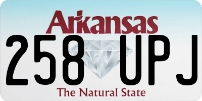 AR license plate 258UPJ