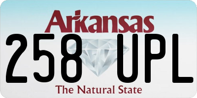 AR license plate 258UPL