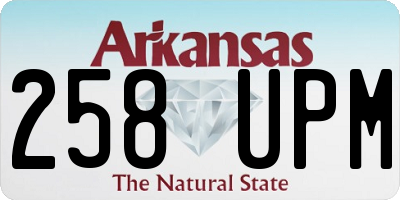 AR license plate 258UPM