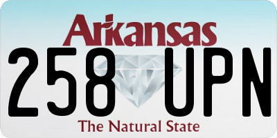 AR license plate 258UPN