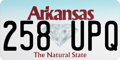 AR license plate 258UPQ