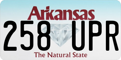 AR license plate 258UPR