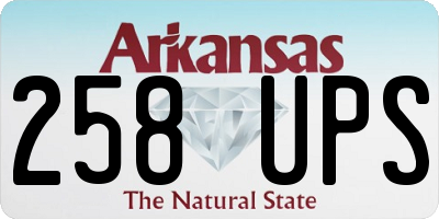 AR license plate 258UPS