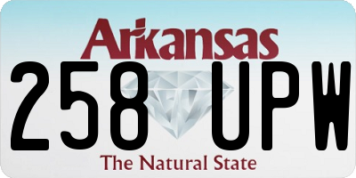 AR license plate 258UPW