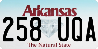 AR license plate 258UQA