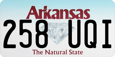 AR license plate 258UQI