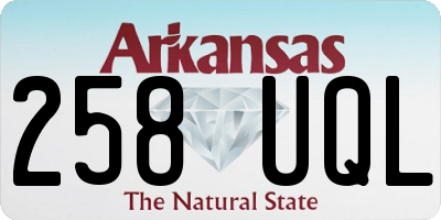 AR license plate 258UQL