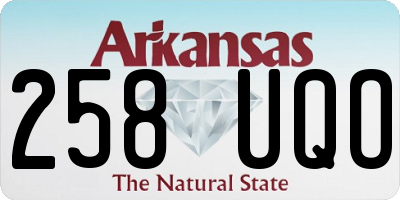 AR license plate 258UQO
