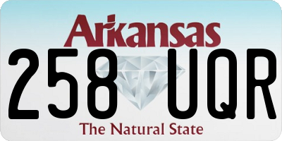 AR license plate 258UQR