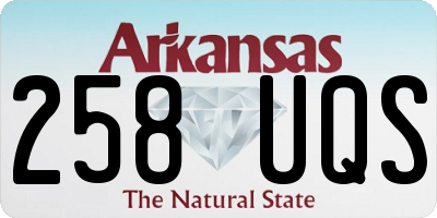 AR license plate 258UQS