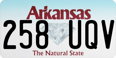 AR license plate 258UQV