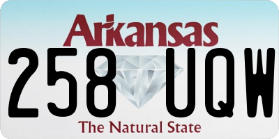 AR license plate 258UQW