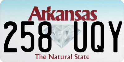 AR license plate 258UQY