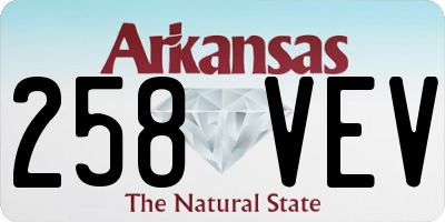 AR license plate 258VEV