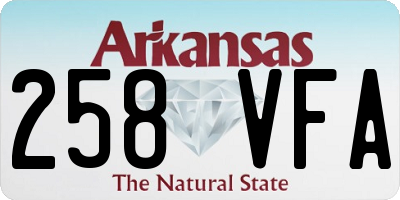 AR license plate 258VFA