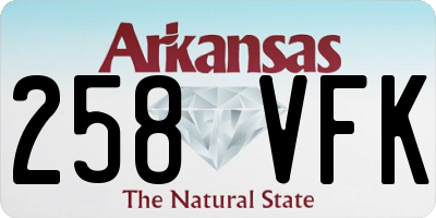 AR license plate 258VFK