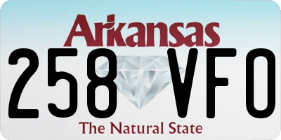 AR license plate 258VFO