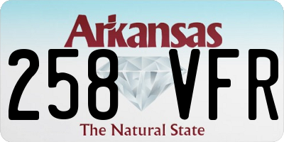 AR license plate 258VFR