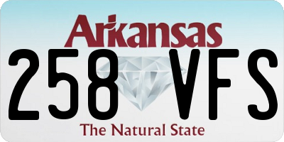 AR license plate 258VFS