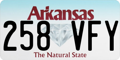 AR license plate 258VFY