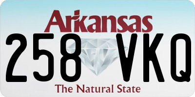 AR license plate 258VKQ