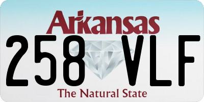AR license plate 258VLF