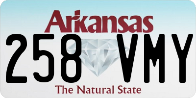 AR license plate 258VMY
