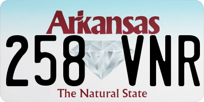 AR license plate 258VNR