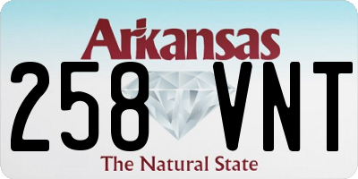 AR license plate 258VNT