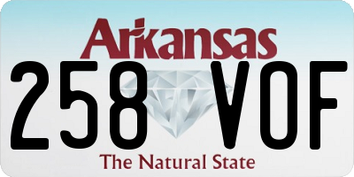 AR license plate 258VOF