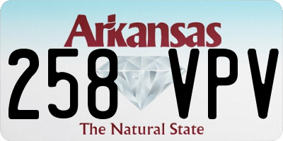 AR license plate 258VPV