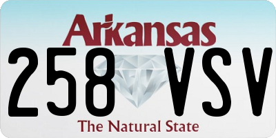 AR license plate 258VSV