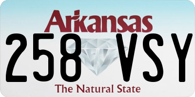 AR license plate 258VSY