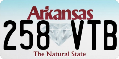 AR license plate 258VTB