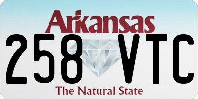 AR license plate 258VTC