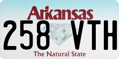 AR license plate 258VTH