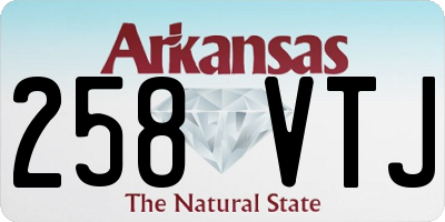 AR license plate 258VTJ