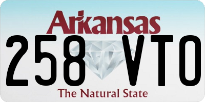 AR license plate 258VTO
