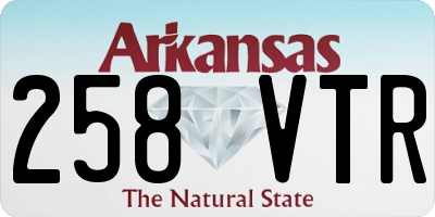 AR license plate 258VTR
