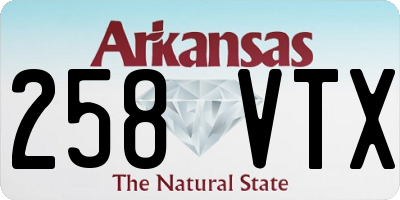 AR license plate 258VTX